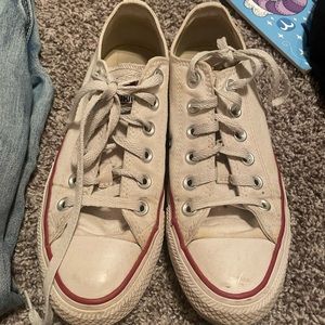 White low-rise converse, size 7 in womens!! Price negotiable